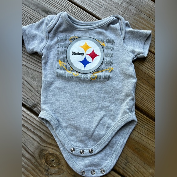 Infant 6-9M NFL Pittsburgh Steelers Baby snap Onesies Set - Picture 4 of 5